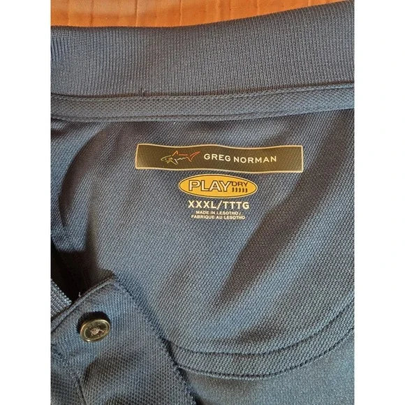 Greg Norman Golf Polo Shirt Mens Size XXXL Play Dry Short Sleeve Blue - Picture 3 of 6